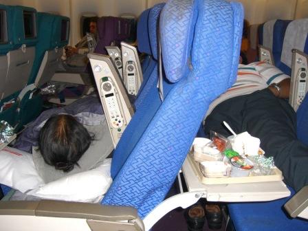 Sleeping on Plane