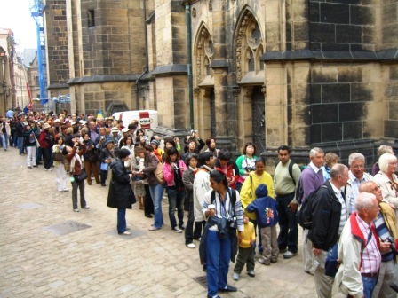 Line at Cathedral