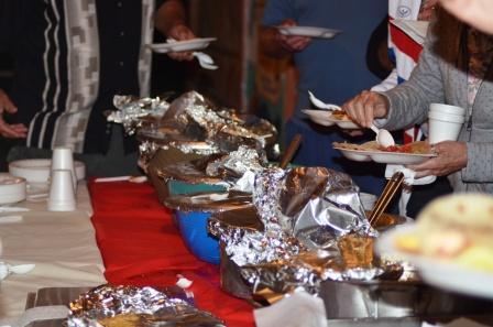 Bowls of Food at Fish Fry