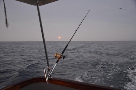 Fishing Poles and Setting Moon