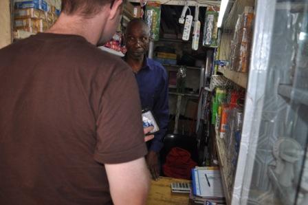 David buying sim card