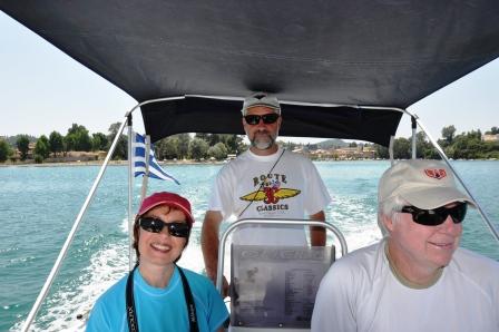 Bob at the Helm of the Billy Boat