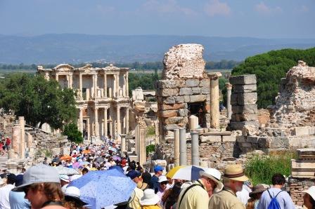 Ephesus Crowd in Front of Library