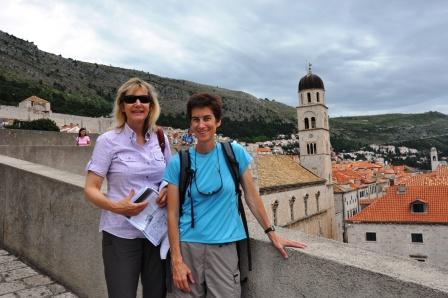 Patty and Lisa on Dubrovnik Wall